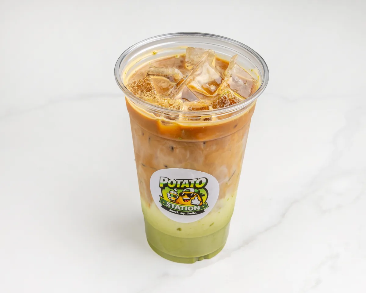 Photo of Iced Matcha Espresso Fusion — Drinks at Potato Station Rooty Hill