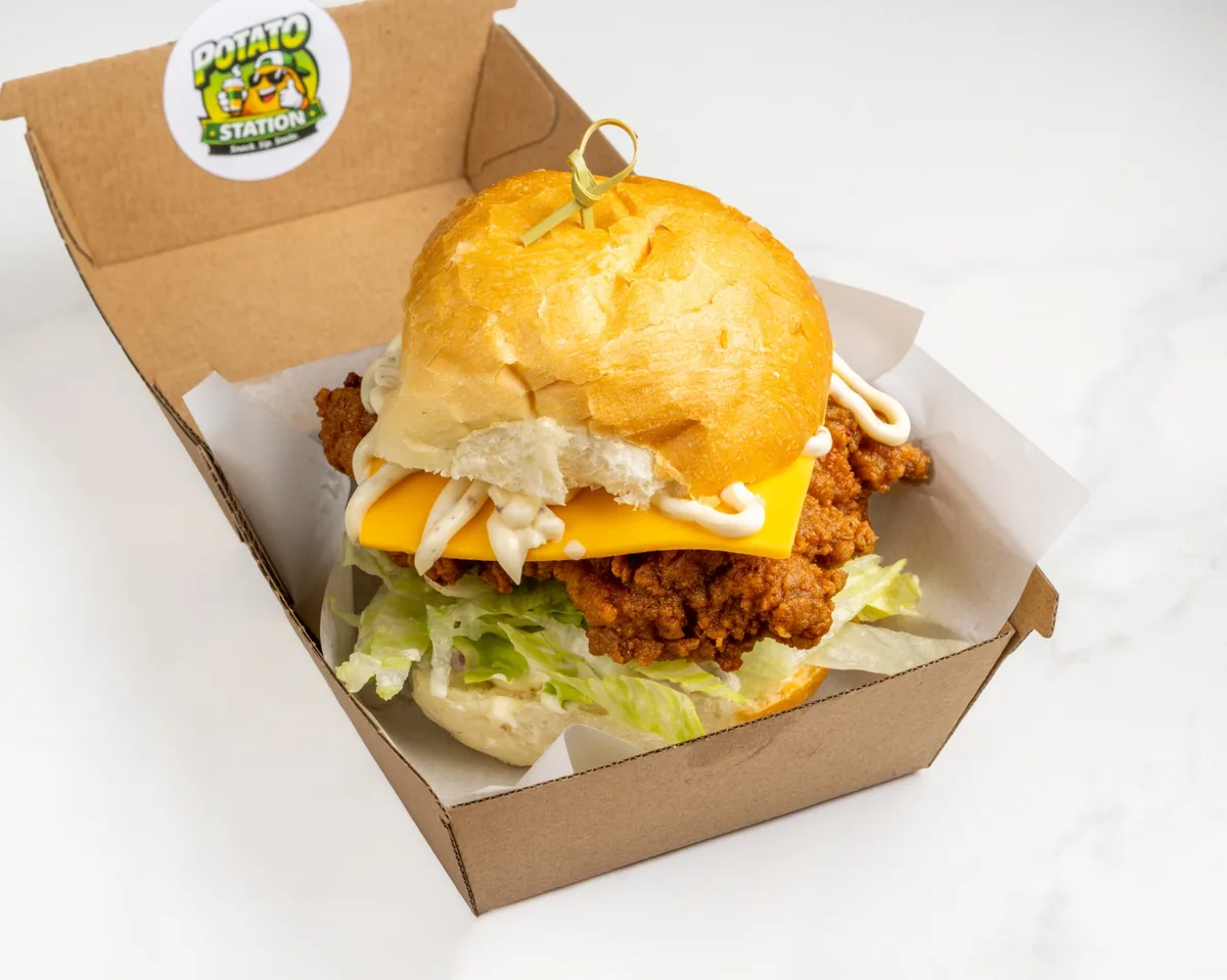 Photo of Truffle Delight Chicken Burger — Burgers & Combos at Potato Station Rooty Hill