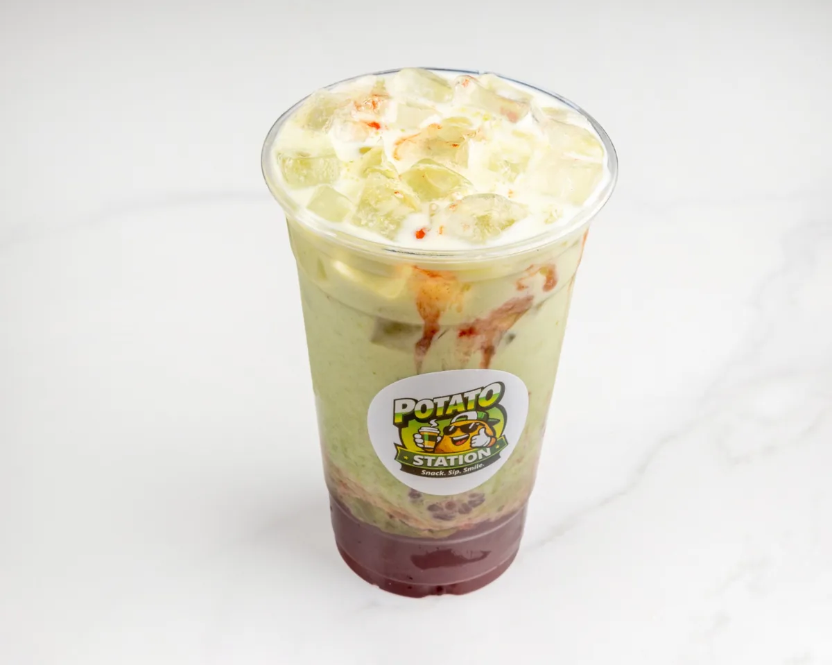 Photo of Iced Strawberry Matcha — Drinks at Potato Station Rooty Hill