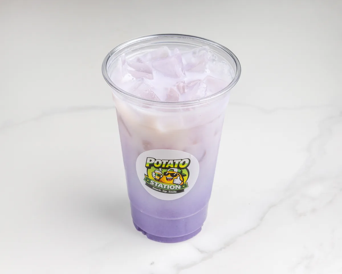 Photo of Iced Taro Milk — Drinks at Potato Station Rooty Hill