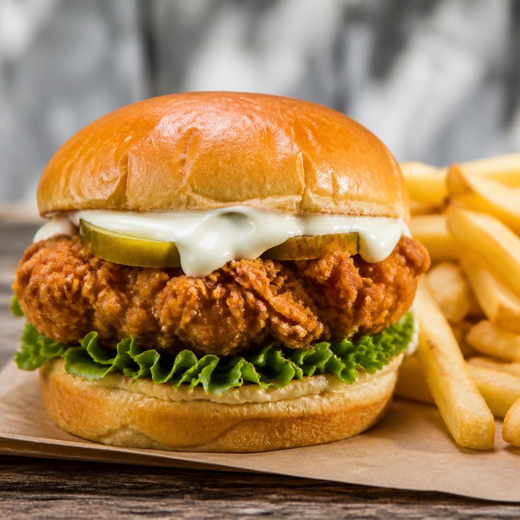 Crispy Chicken Burger — burgers & combos near Whalan at Potato Station Rooty Hill